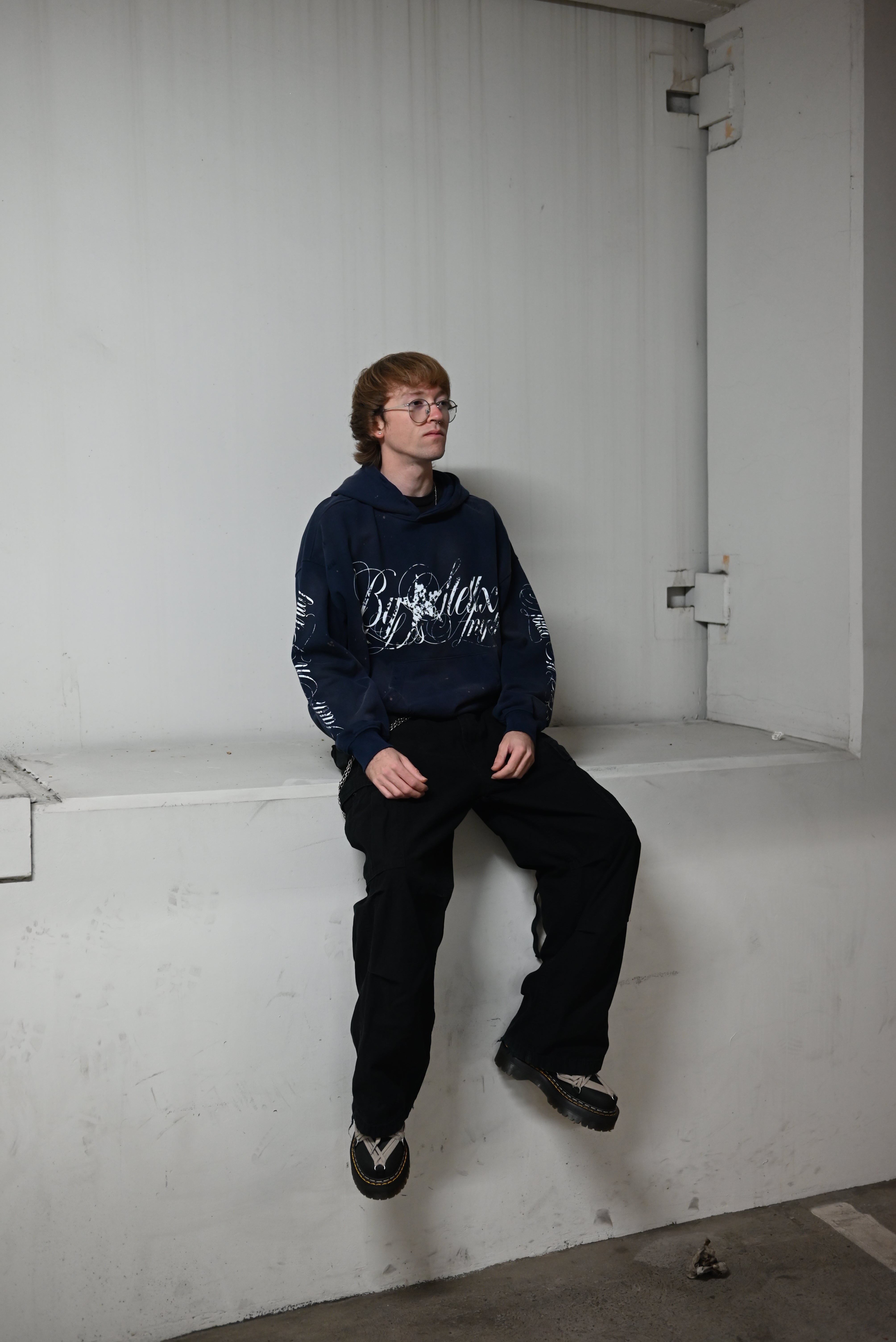 Celestial Washed Hoodie - Dark Blue